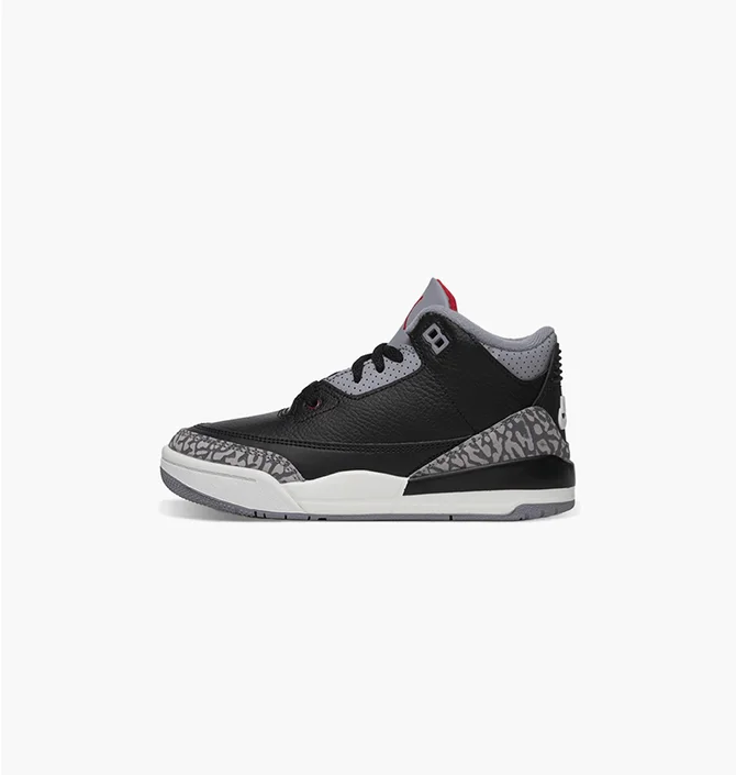 Кроссовки детские Air Jordan 3 Retro Black Cement Black DM0966-010