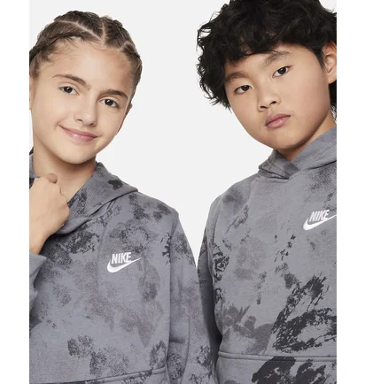 Худі дитяче Nike K Nsw Club Ft Hdy Wash Aop Grey FN8737-084