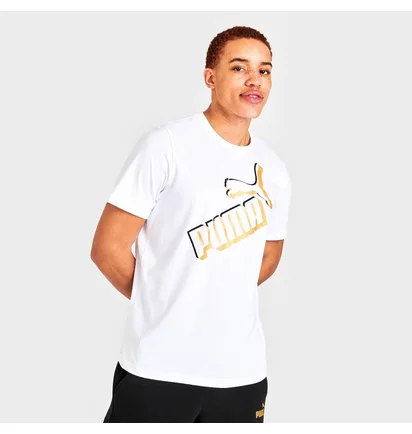 Футболка чоловіча Puma Essentials+ Big Metallic Logo T-Shirt White 849866-02