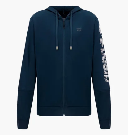 Толстовка мужская Arena Brushed Hooded F/Z Jacket Blue 007686-700