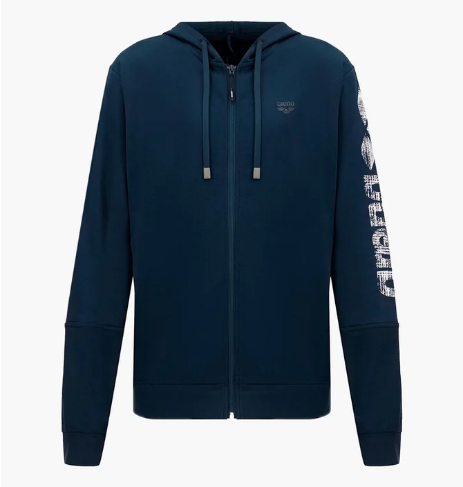 Толстовка мужская Arena Brushed Hooded F/Z Jacket Blue 007686-700