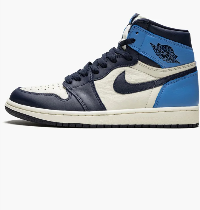 Кроссовки мужские Air Jordan 1 Retro High Og Blue/Beige 555088-140