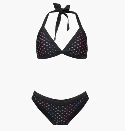 Купальник женский Arena Rainbow Monogram Bikini Triang Black 007079-515