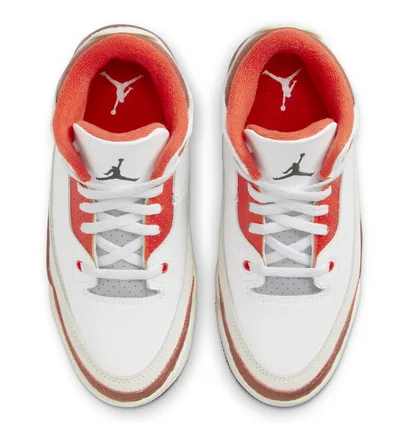 Кроссовки детские Air Jordan 3 Retro Ps White/Brown DV7027-108