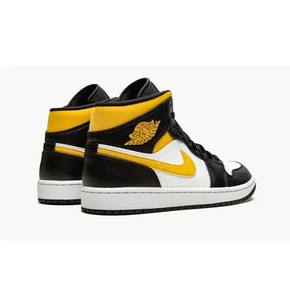 Кроссовки мужские Air Jordan 1 Mid Black/White 554724-177