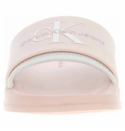 Тапочки женские Calvin Klein Logo Sliders Beige YW0YW00585TLL