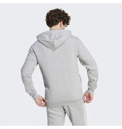 Толстовка мужская Adidas Essentials Fleece 3-Stripes Full-Zip Hoodie Grey IJ6479
