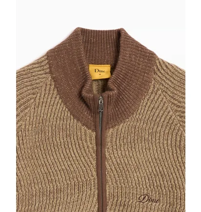 Кофта унисекс Dime Double Zipper Brown DIMEHO245CAM