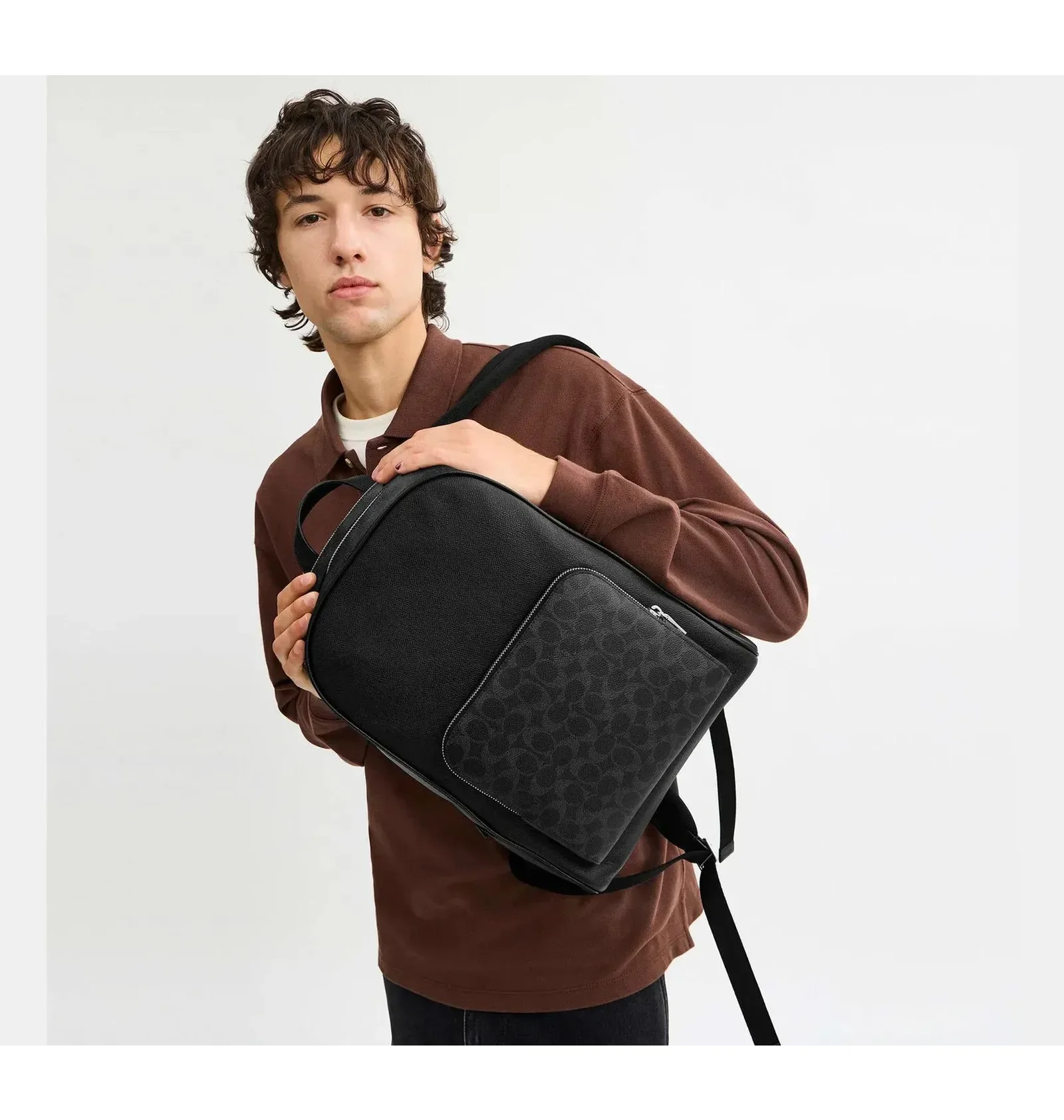 ᐉ Рюкзак мужской Coach Wade Backpack In Signature Canvas Black
