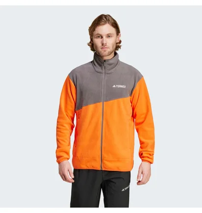 Кофта чоловіча Adidas Terrex Multi Full-Zip Fleece Orange/Grey IZ3293