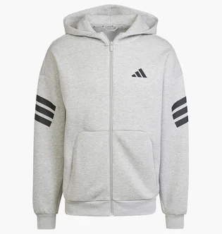 Толстовка мужская Adidas Future Icons 3-Stripes Full-Zip Grey JD4828
