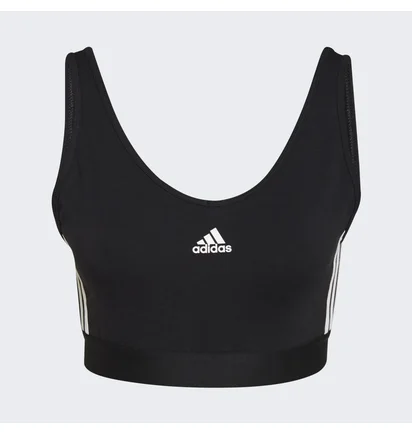 Топ женский Adidas Essentials 3-Stripes Crop Top Black Gs1343
