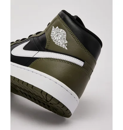 Кроссовки мужские Air Jordan 1 Mid Black/Olive DQ8426-092