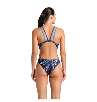 Купальник женский Arena Rockin Swimsuit Swim Tech Mult Blue 008159-889