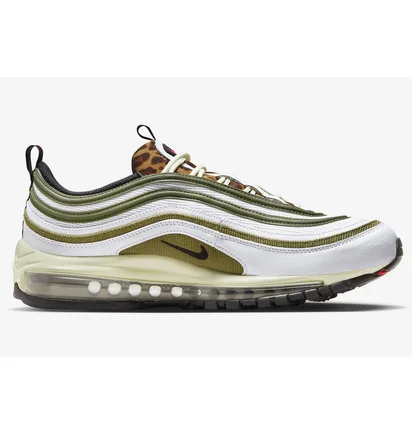Кросівки чоловічі Nike Air Max 97 Goes Wild With A Leopard Tongue White/Olive DX8973-100