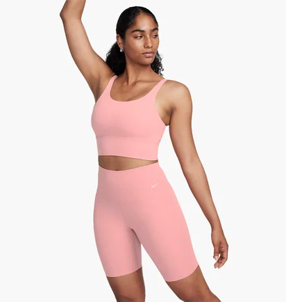 Топ женский Nike Zenvy WomenS Gentle-Support High-Waisted 8 Biker Shorts Peach DQ6003-618