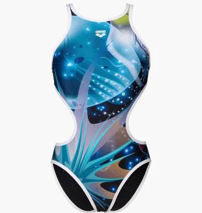 Купальник женский Arena One Print Swimsuit Tech Back Blue 008835-150