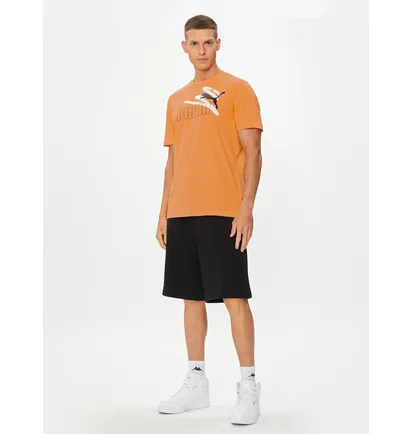 Футболка мужская Puma Ess+ Logo Orange 678988-46