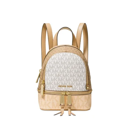 Рюкзак жіночий Michael Kors Rhea Mini Color-Block Logo Backpack Beige 30S0GEZB0B-BUTTERMILK-MULTI-66195