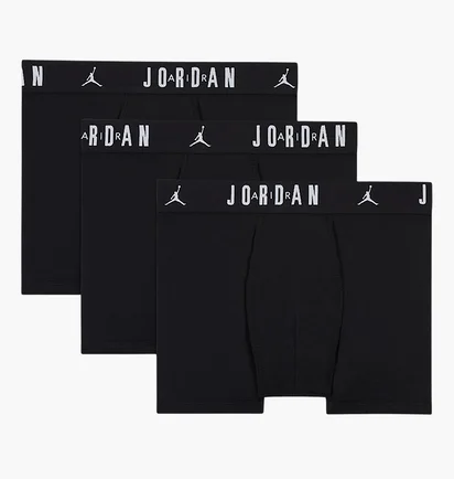 Трусы детские Air Jordan Big Kids Flight Black (3 шт) 9J0633-023