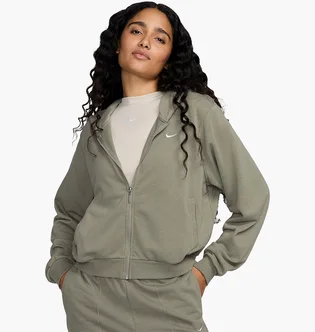 Толстовка жіноча Nike Sportswear Chill Terry Loose Full-Zip French Terry Hoodie Olive FN2415-320
