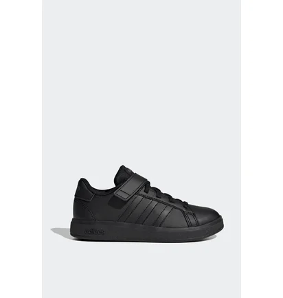 Кроссовки детские Adidas Grand Court Elastic Lace And Top Strap Black FZ6161