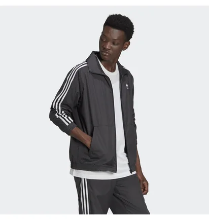 Вітровка чоловіча Adidas Adicolor 3D Trefoil 3-Stripes Track Jacket Black GN3535