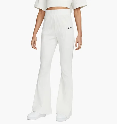 Штани жіночі Nike Sportswear WomenS High-Waisted Ribbed Jersey Pants White DV7868-133