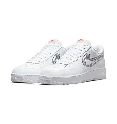 Кроссовки мужские Nike Air Force 1 07 3D Swoosh White Dr0149-100