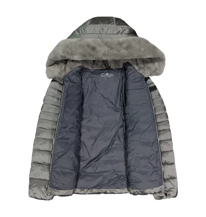 Пуховик женский CMP Woman Jacket Fix Hood Grey 31K3006F-U911