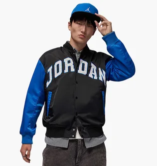 Куртка мужская Air Jordan Brooklyn Collegiate Varsity Jacket Black/Blue HV0099-010