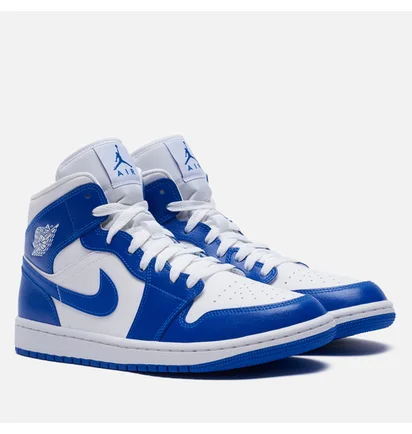 Кроссовки женские Air Jordan 1 Mid Kentucky Blue BQ6472-104