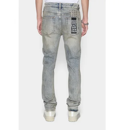 Джинси чоловічі Ksubi Chitch Stature Blue Trashed Idols Light Blue MSP26DJ012