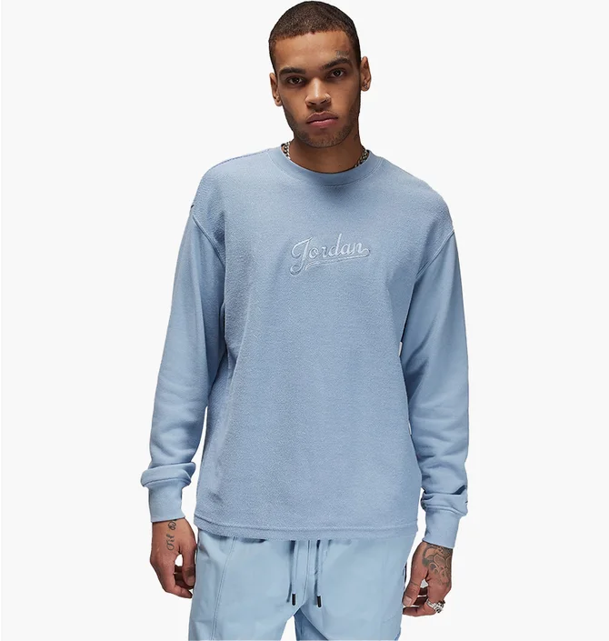 Лонгслив мужской Air Jordan Maglia Flight Mvp Light Blue FN4607-436
