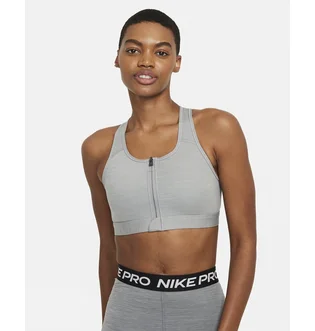 Топ жіночий Nike W Nk Df Swsh Zip Front Bra Grey DD1205-073