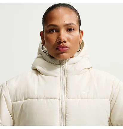 Куртка жіноча Nike Sportswear Classic Puffer Beige FZ5899-072