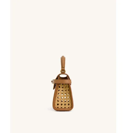Сумка жіноча JW PEI Elise Faux Bamboo Woven Top Handle Bag Brown BB2024BG86105JWP