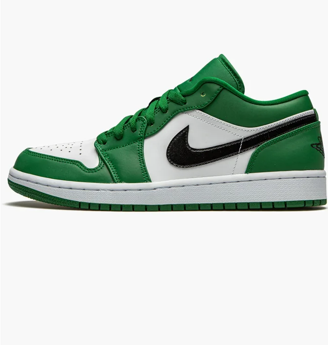 Кросівки чоловічі Air Jordan 1 Low White/Green 553558-301