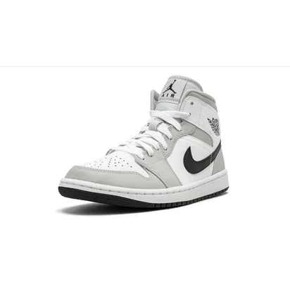 Кроссовки женские Air Jordan Wmns 1 Mid White/Grey BQ6472-015