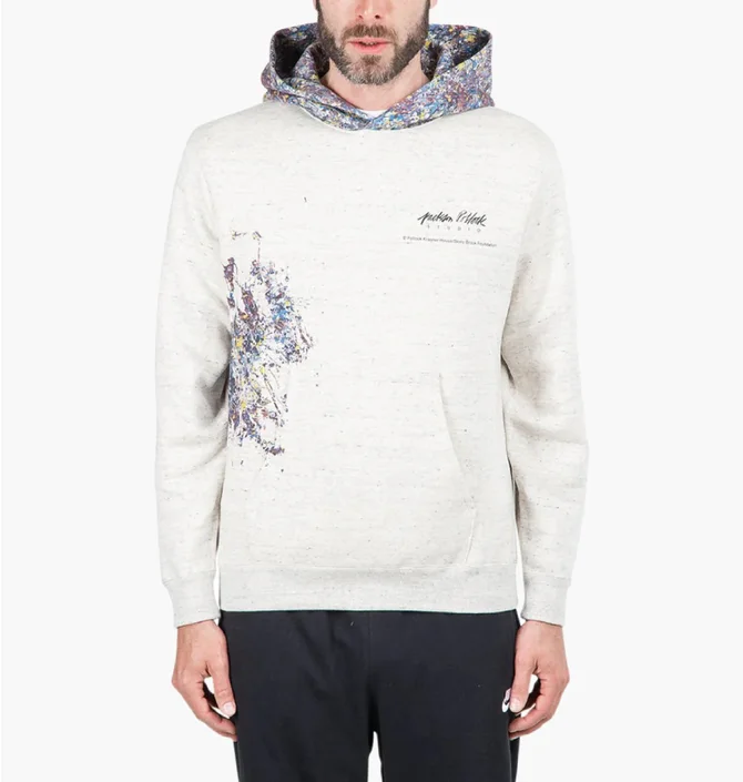 Худі чоловіче Medicom Adam Et Rope X Jackson Pollock Studio Grey GMM-HOODIE-LIGHT-GREY