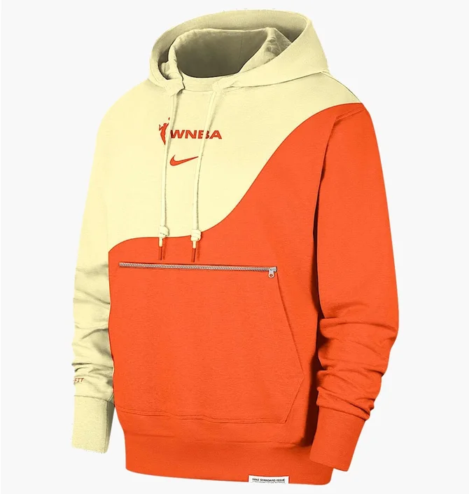 Худі чоловіче Nike Team 13 Standard Issue W Nba Basketball Hoodie Beige/Orange FQ4949-744