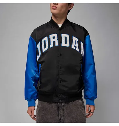 Куртка мужская Air Jordan Brooklyn Collegiate Varsity Jacket Black/Blue HV0099-010