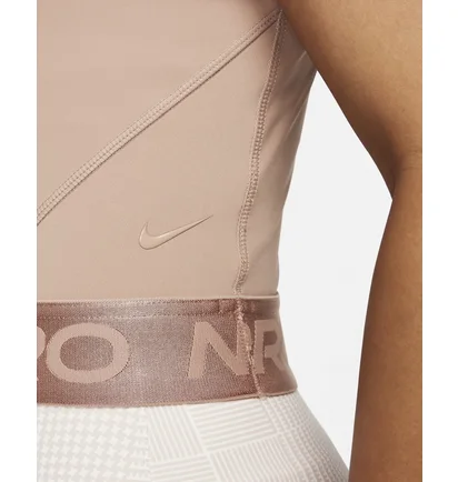 Топ женский Nike Pro Dri-Fit Crop Top Brown FQ7934-283