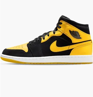 Кроссовки мужские Air Jordan 1 Mid Se Black/Yellow HJ6654-071