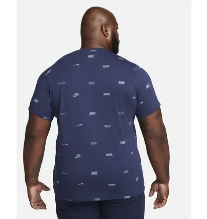 Футболка мужская Nike Club Allover Print T-Shirt Blue FD1279-410