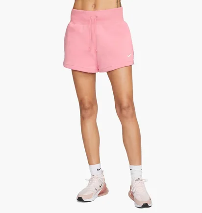 Шорти жіночі Nike Sportswear Phoenix Fleece High-Rise Shorts Pink FD1409-611