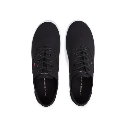 Кросівки чоловічі Tommy Hilfiger Canvas Lace Up Sneaker Black FW0FW07805-BDS