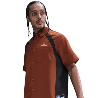 Рубашка унисекс Nike Sb Dri-Fit Woven Short-Sleeve Bowler Shirt Brown HJ2958-245