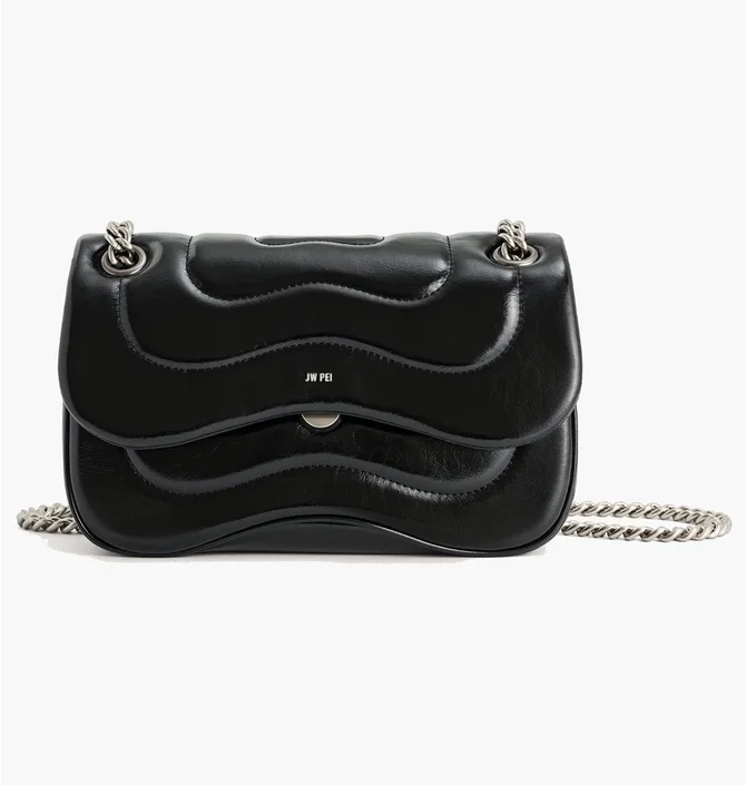 Сумка жіноча JW PEI Tina Quilted Chain Crossbody Black BB2023BG74156JWP