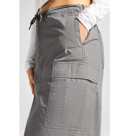 Юбка женская Converse Long Woven Cargo Skirt Grey 10026794-055